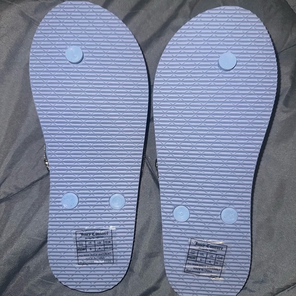 Juicy Couture Denim and Silver Flip Flops - Picture 3 of 3